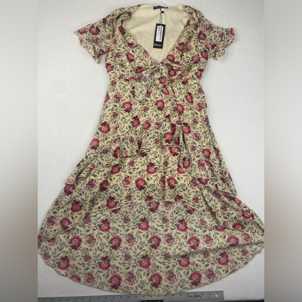 Nasty Gal Playing For Flower Floral Midi Dress Size 6